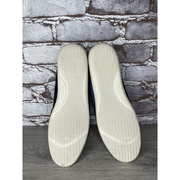 LL Bean Blue Green White Leather Preppy Loafers Boat Shoes Women Sz 9M US/39.5EU - Picture 9 of 16